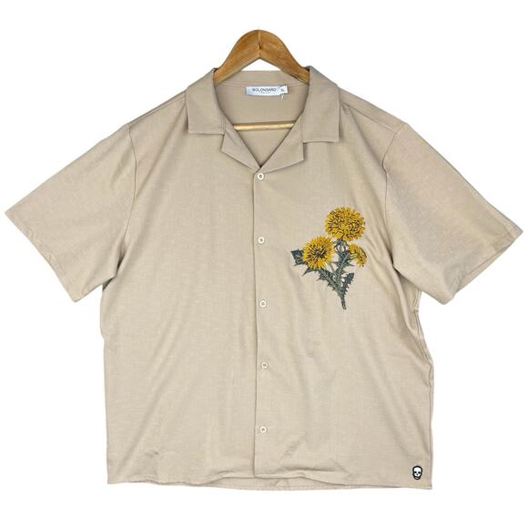 Bolongaro Trevor Applique Textured Embroidered Short Sleeve XL White Lotus - Picture 10 of 10